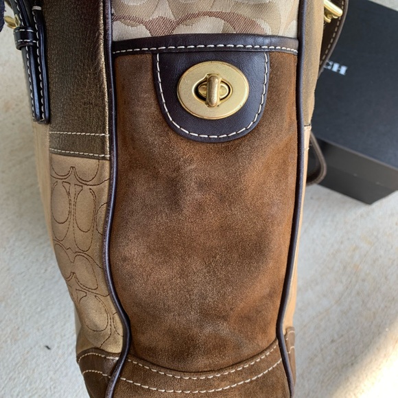 Coach Vintage Patchwork Leather Tote in Brown and Tan - Picture 7 of 11